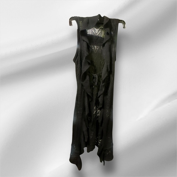 BCBGMaxAzria Black Swim Coverup Sleek Minimalist Design crafted summer - Picture 1 of 5